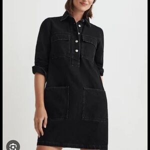Madewell Charcoal Button-Up Denim Jacket